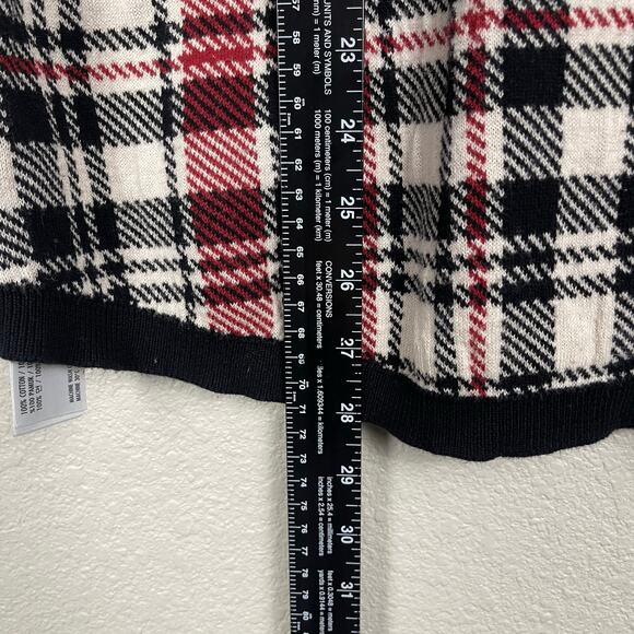 Disney Mickey Mouse Spirit Jersey Sweater Multicolor Size XS Plaid Relaxed - Picture 9 of 9